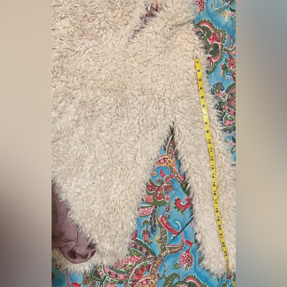 FREE PEOPLE high low SWING jacket FAUX FUR coat FUZZY boho SIZE SMALL - Picture 5 of 8